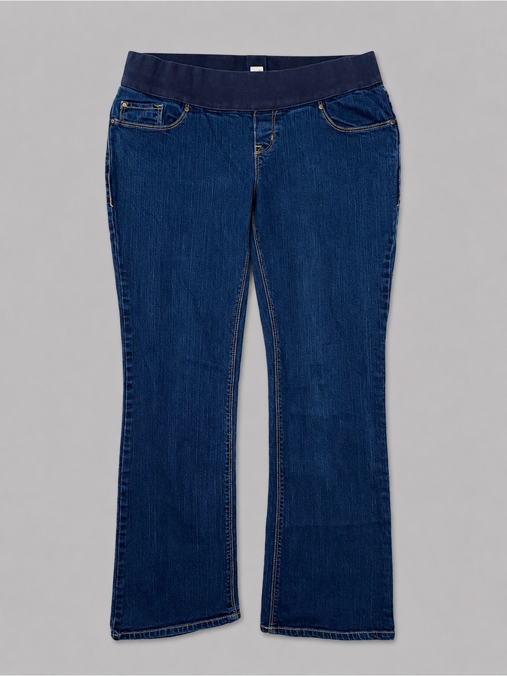 Old Navy Maternity Low Rise Bootcut Jeans Size 8 Stretch Denim Pull-On Pants - Picture 2 of 6